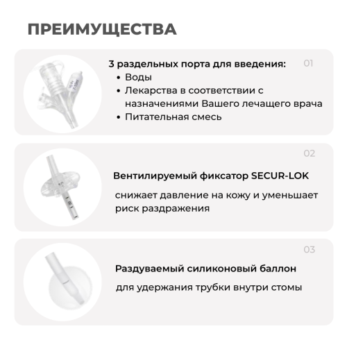 Гастростомическая питательная баллонная трубка 14 Fr  MIC Kimberly-Clark, Halyard, Avanos